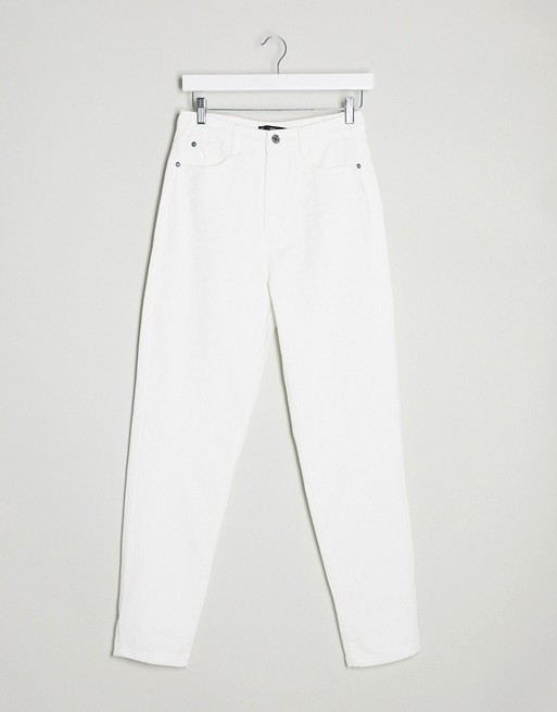 Missguided mom jeans in white