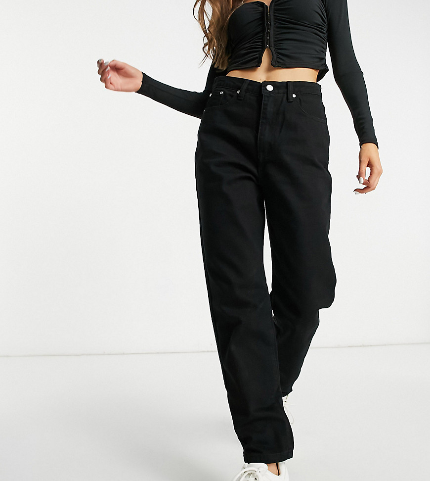 Missguided Mom Jean With Seam Detail In Black