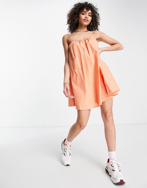 Missguided - Robe babydoll à bretelles fines - Orange 