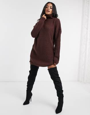 chocolate brown sweater dress