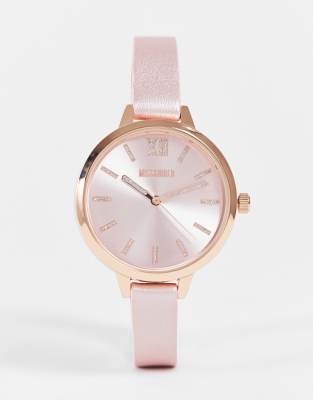 Missguided Missguided rose gold watch with sparky strap