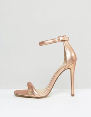 gold heels barely there