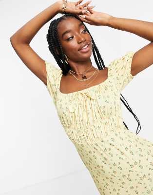 milkmaid dress yellow