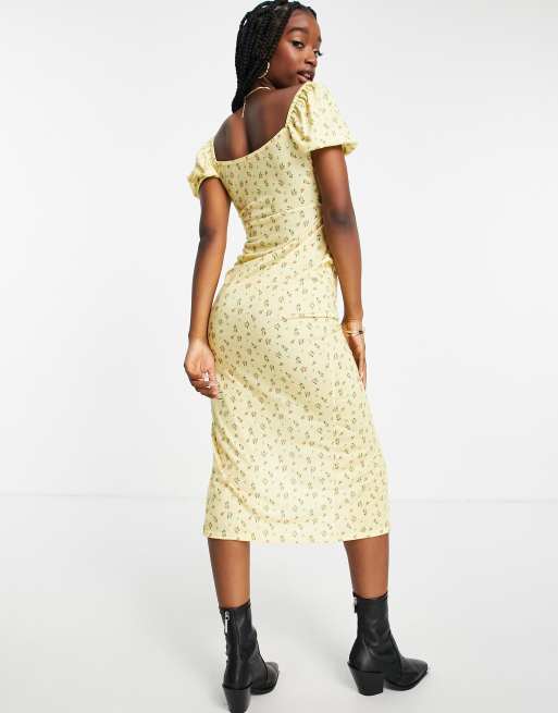 Missguided yellow outlet dress