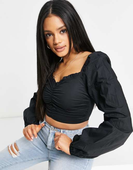 Missguided ruched deals top