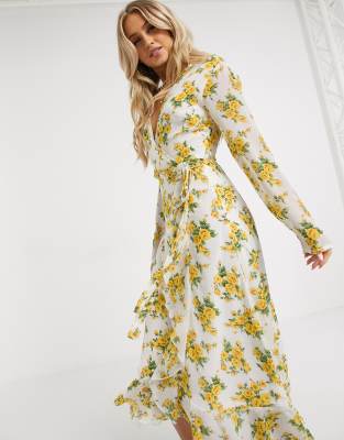 wrap tea dress midi