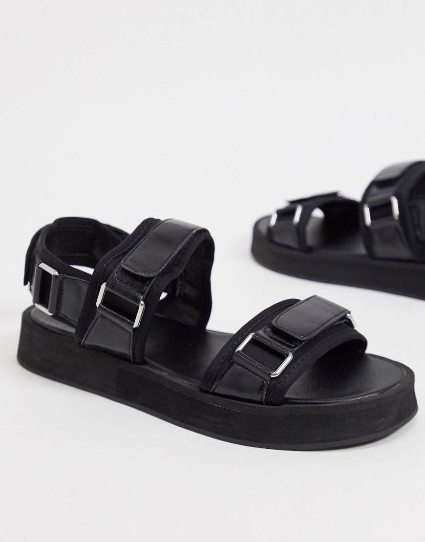 Missguided - Sandalen met gesp in zwart