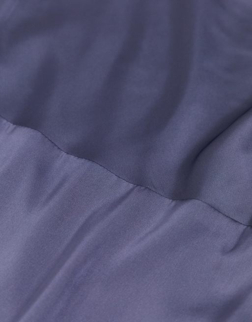 missguided satin cowl neck maxi slip dress in blue Satin Cowl Neck Missguided Satin Slip Dress Missguided Satin Cowl Neck Maxi  Slip Dress In Blue Top