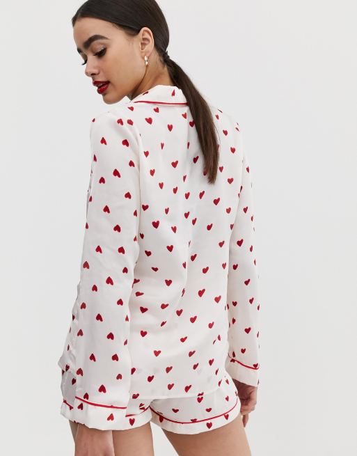 Heart pajamas deals