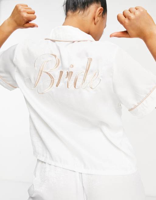 Satin discount bride pyjamas