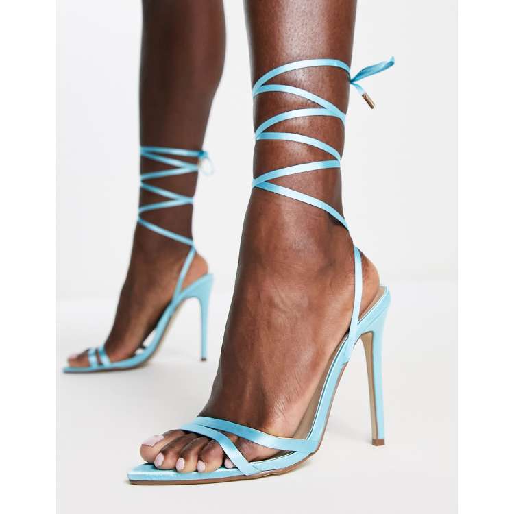 Missguided lace up barely there 2024 heeled sandals