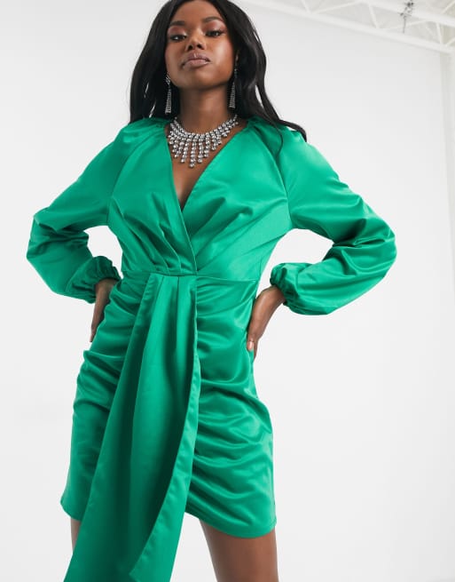 Missguided emerald hot sale green dress