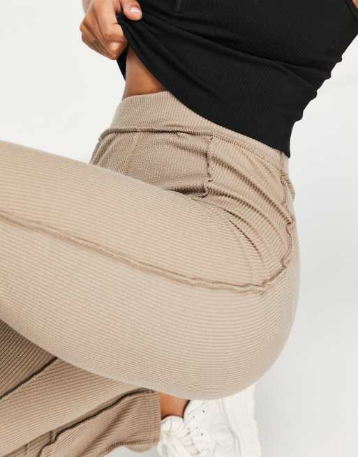 Beige split online legging