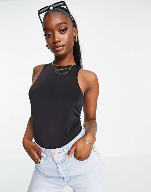 Missguided black bodysuit on sale