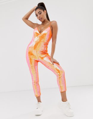 missguided sparkly jumpsuit