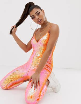 missguided sparkly jumpsuit