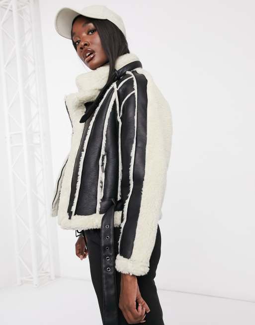 Missguided 2024 aviator jacket