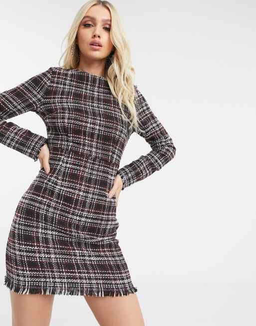Missguided – Shiftklänning i tweed