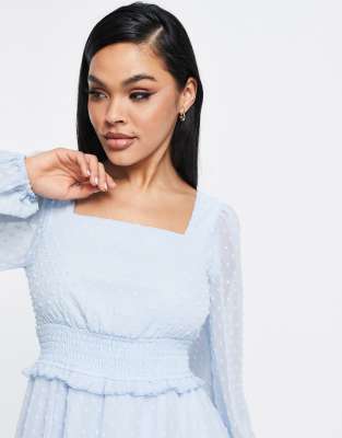 missguided pale blue dress