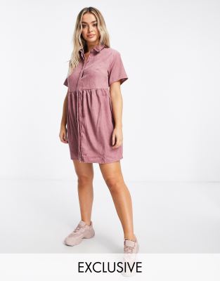 missguided cord smock dress