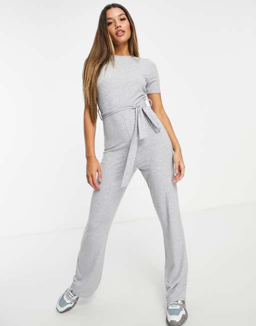 Missguided grey sales jumpsuit