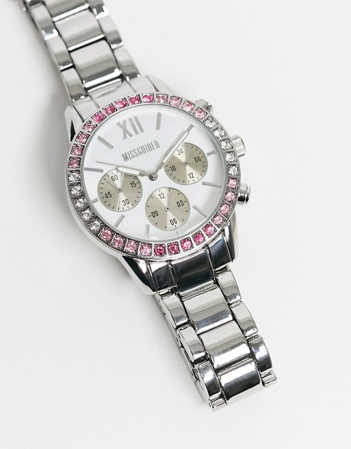 Missguided silver watch