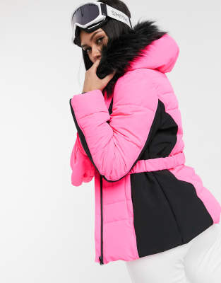 Buy Missguided Ski Neon Padded Jacket - Pink