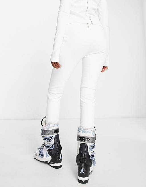 Missguided Ski high waisted stirrup leggings in white