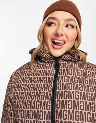 Missguided US Missguided - Brown MSGD Ski All Over Print Snowboard Pants  131.00