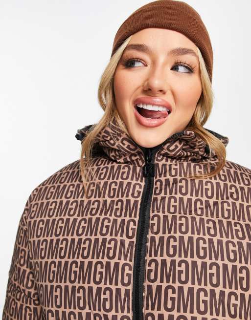 Missguided Ski reversible puffer jacket in brown