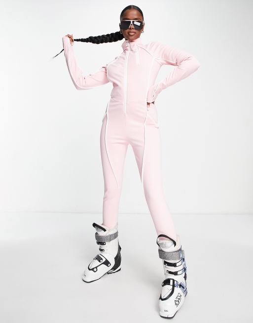 Pink misguided fitted ski suit size 2 Cordova look alike retails for $998