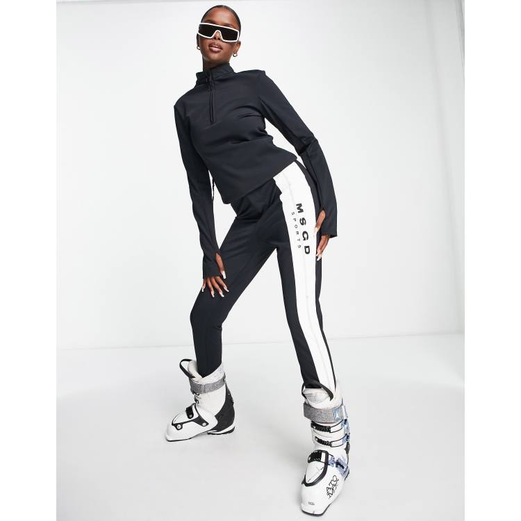 Missguided Ski stirrup pants in black