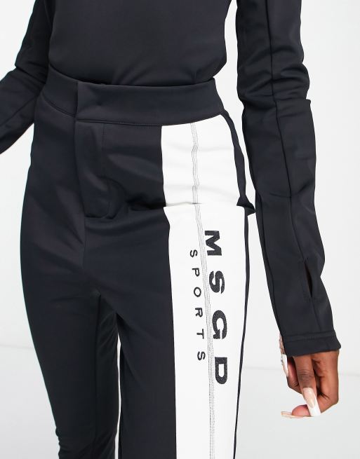 Missguided Ski stirrup pants in black