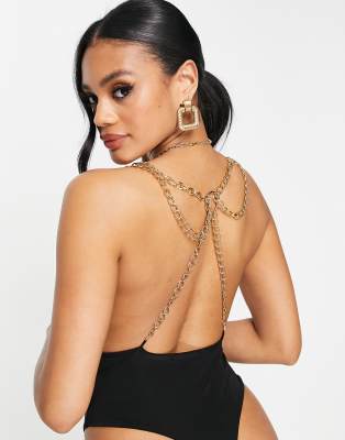 bodysuit with chains