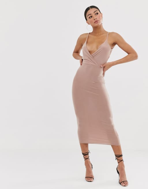 missguided lace midi dress Lace Long Sleeve Cut Out Midi Dress White  Missguided