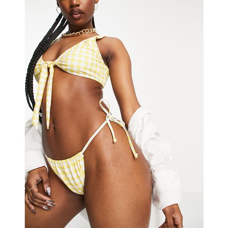 Bikini Costumi e Moda mare Missguided - Bikini giallo a quadri