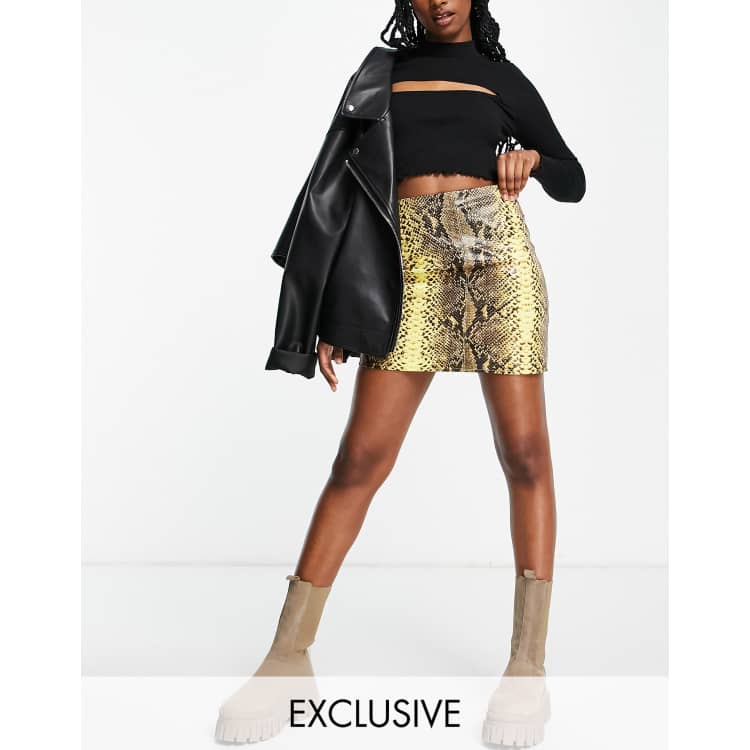 High end 2025 snake print skirt