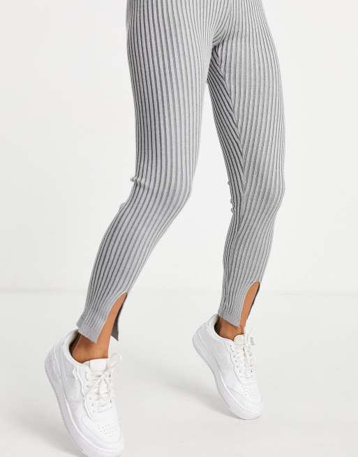 Missguided split front legging in grey