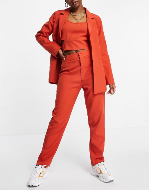 Missguided – Spodnie cygaretki w kolorze rdzawym – część zestawu