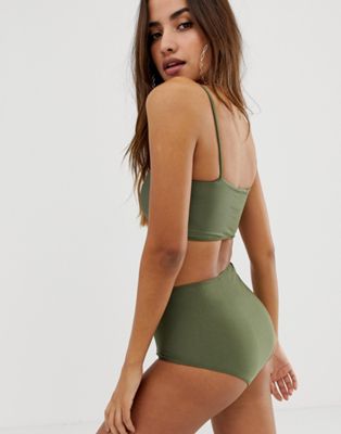 square neck swimsuit top