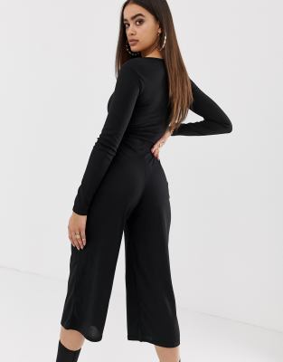 long sleeve culotte jumpsuit