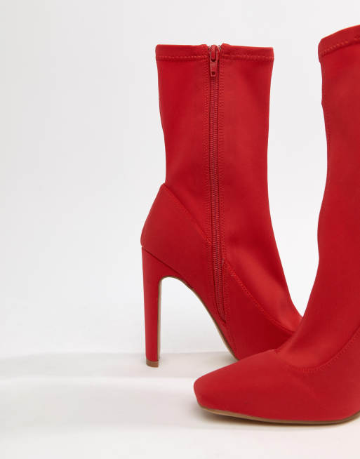 Red sock deals boots missguided