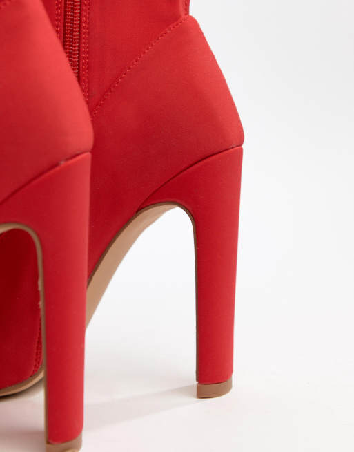 Missguided hotsell red boots