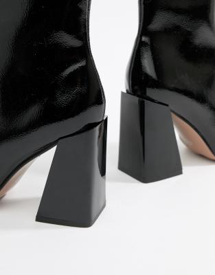 flared heel bootie