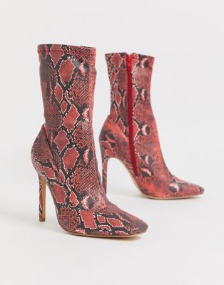 square toe snake boots