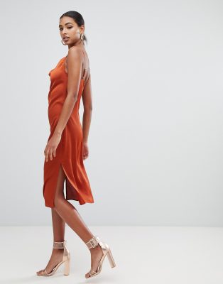 missguided cowl midi dress