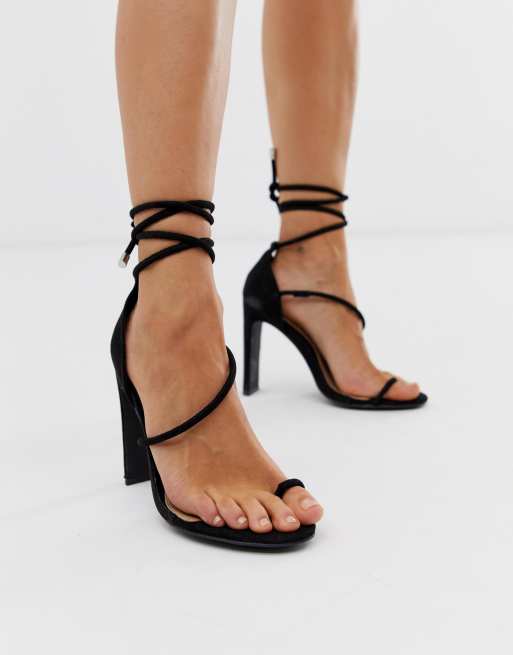 Missguided strappy toe post sandals