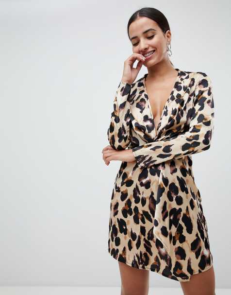 Missguided – Sukienka w cętki z ozdobnym wiązaniem z przodu - view 1