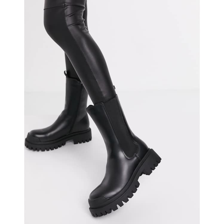 Missguided black ankle shops boots