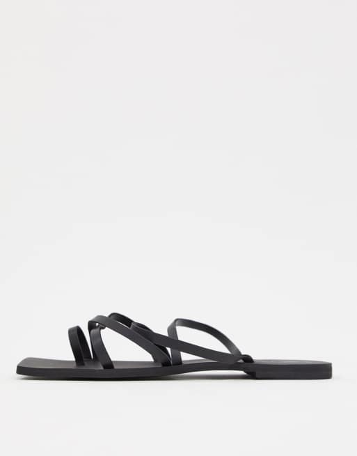 Missguided – Svarta sandaler med fyrkantig tå, 3 av 4